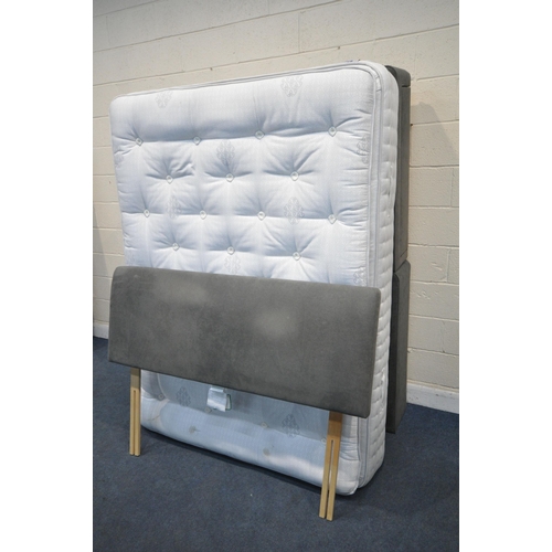 1249 - A RELYON PENCARROW PILLOWTOP 2850 5FT DIVAN BED AND MATTRESS, along with a matching headboard (condi... 