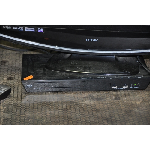 1065 - A PANASONIC DMP-BD79 BLU-RAY PLAYER with remote, a Panasonic DMR-EZ48V DVD video player with remote,... 