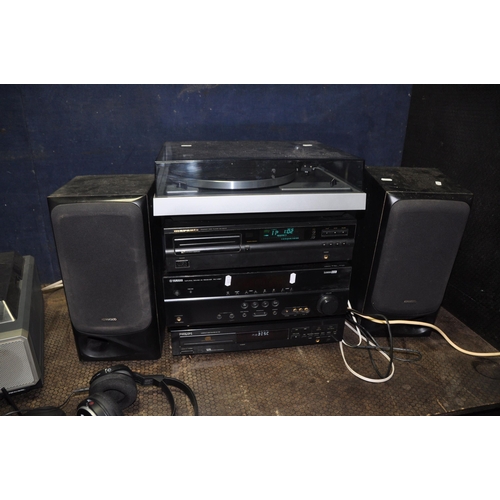 1079 - A COLLECTION OF VINTAGE AND MODERN AUDIO EQUIPMENT comprising of a Marantz CD-42 mk2 CD player (work... 