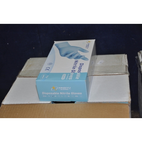 1081 - THREE FULL BOXES OF SMALL DISPOSABLE NITRILE GLOVES and three boxes of LED spotlights (6)