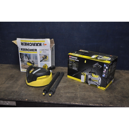 1085 - A BRAND NEW AND SEALED IN BOX PARKSIDE PHD110 A1 PRESSURE WASHER along with a used Karcher T250 plus... 