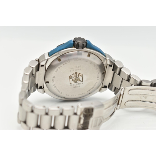 40 - A 'TAG HEUER' FORMULA 1 WRISTWATCH, quartz movement, round blue dial signed 'Tag Heuer' Formula 1 pr... 