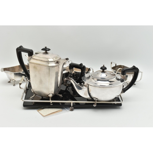 138 - A BOX OF ASSORTED WHITE METAL, to include a three piece tea set, including a tea pot, milk jug and s... 