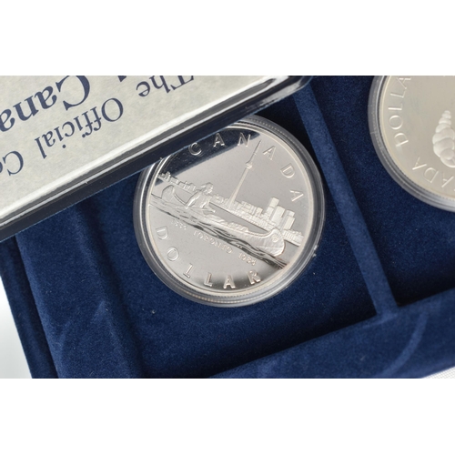 155 - A WESTMINSTER BOXED AMOUNT OF MAINLY SILVER ROYAL CANADIAN MINT COINS, to include 13x 36mm or 38mm S... 