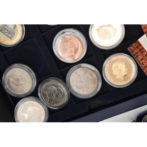 165 - TWO SHOE BOXES CONTAINING UK AND WORLD COINAGE, to include a USA 2005 Proof Mint Set of coins, 2000 ... 