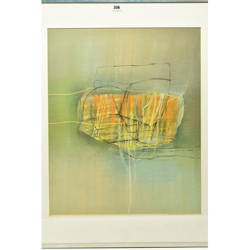 306 - DAVID BLACKBURN (1939-2016) 'SEA GREEN' AN ABSTRACT STUDY, signed and dated 1976 bottom right, title... 