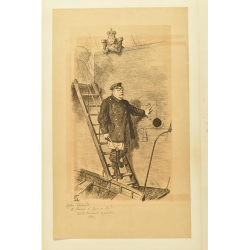 314 - JOHN TENNIEL (1820-1914) 'DROPPING THE PILOT', a lithographic print of the cartoon for Punch 29th Ma... 