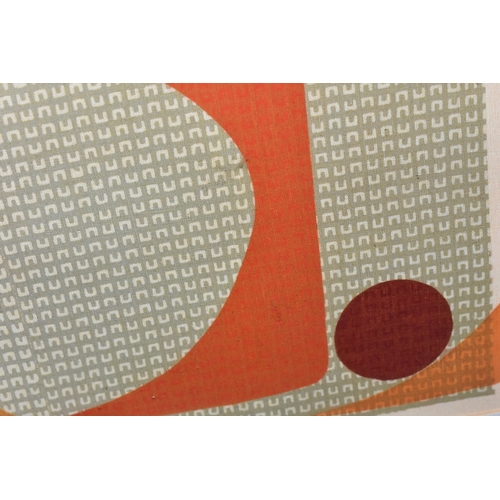 321 - FIVE DECORATIVE PRINTS, comprising a Sean Bennett abstract design, approximate size 51cm x 72cm, a p... 