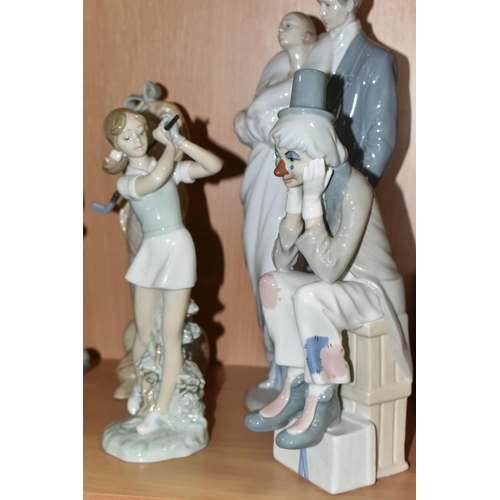 347 - A GROUP OF NAO AND OTHER SPANISH PORCELAIN FIGURES, comprising three Nao figures: 'A Bird in Hand' H... 