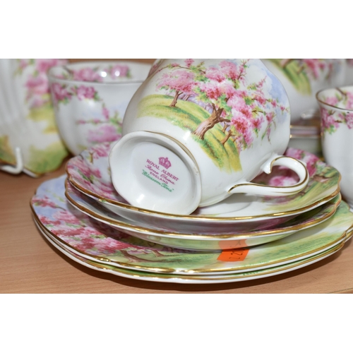 353 - A TWENTY PIECE ROYAL ALBERT BLOSSOM TIME PART TEA SET, comprising a shell shaped sugar bowl, seven t... 