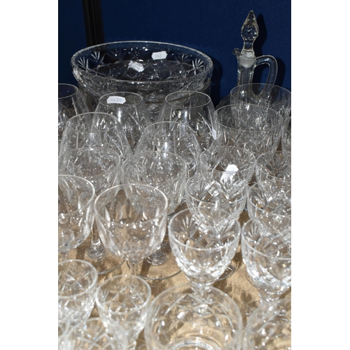 373 - A QUANTITY OF WEBB CORBETT CRYSTAL AND OTHER GLASSWARE, comprising a set of six 'Georgian' pattern s... 