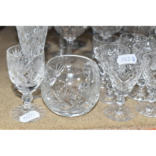 373 - A QUANTITY OF WEBB CORBETT CRYSTAL AND OTHER GLASSWARE, comprising a set of six 'Georgian' pattern s... 