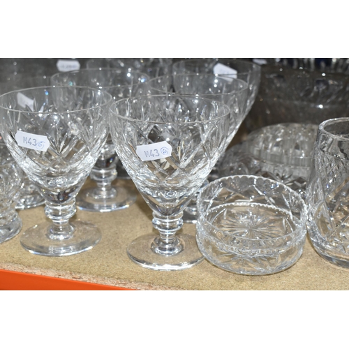 373 - A QUANTITY OF WEBB CORBETT CRYSTAL AND OTHER GLASSWARE, comprising a set of six 'Georgian' pattern s... 