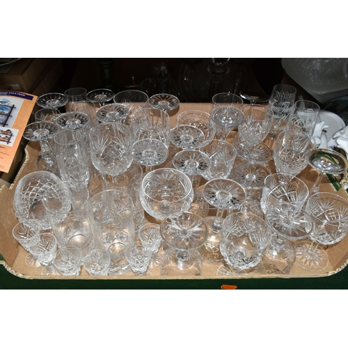 375 - THREE BOXES OF CERAMICS AND GLASSWARE, to include Royal Albert 'Buttons & Bows' pattern cake plate a... 