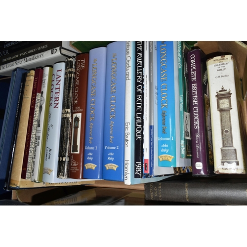 387 - THREE BOXES OF BOOKS, approximately sixty hard back books, subjects include jewellery, gemstones, si... 