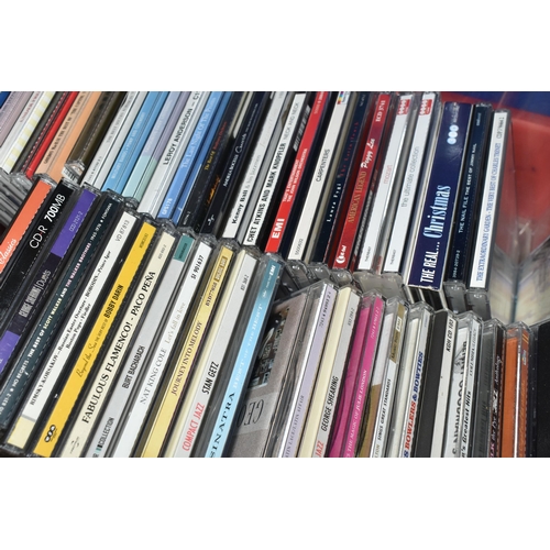 388 - SIX BOXES OF CDS, to include approximately three hundred CDs, to include Rod Stewart, James Last, Sh... 