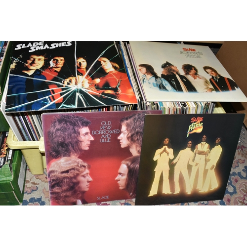 394 - TWO BOXES OF LP RECORDS, approximately two hundred and fifty LPs, mostly 1970s artists include a lar... 