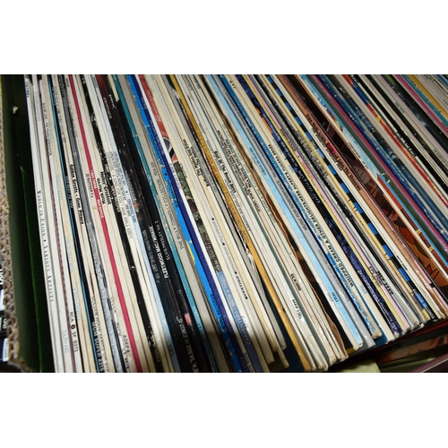 394 - TWO BOXES OF LP RECORDS, approximately two hundred and fifty LPs, mostly 1970s artists include a lar... 