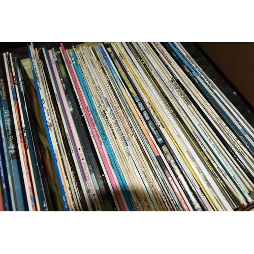 394 - TWO BOXES OF LP RECORDS, approximately two hundred and fifty LPs, mostly 1970s artists include a lar... 