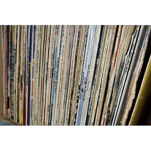 397 - TWO BOXES OF RECORDS, to include approximately eighty LPs, including The Beatles: With The Beatles P... 