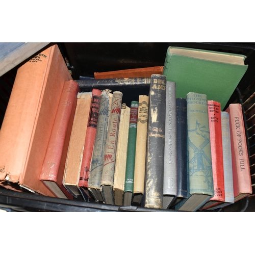 404 - FIVE BOXES OF BOOKS, approximately seventy titles in hardback format, to include antiquarian and vin... 