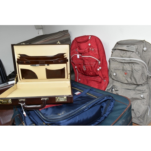 408 - A QUANTITY OF LUGGAGE, mainly modern, to include suitcases, including two hard Antler cases approxim... 