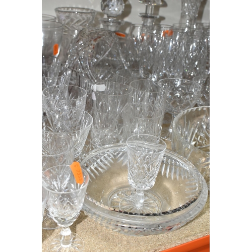 420 - A QUANTITY OF CUT CRYSTAL AND OTHER GLASS WARES, over ninety pieces to include a Selkirk Glass blue,... 