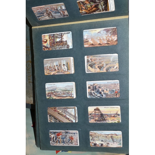 442 - ONE BOX Of CIGARETTE CARDS in six albums and loose containing a miscellaneous collection of sets, pa... 