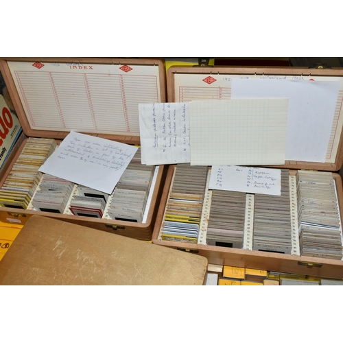 459 - THREE BOXES OF TRAVEL EPHEMERA to include two boxes of Photographic Slides (1000's) from the UK and ... 