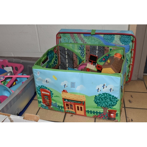 474 - A QUANTITY OF CHILDREN'S PLAY FURNITURE AND EQUIPMENT, comprising a You & Me pink plastic doll's cot... 