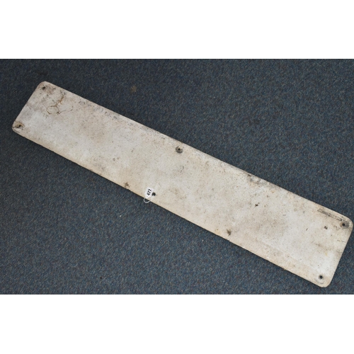 477 - A CAST METAL STREET SIGN, reading 'Elizabeth Avenue', measuring approximately 122cm x 23cm x depth 0... 