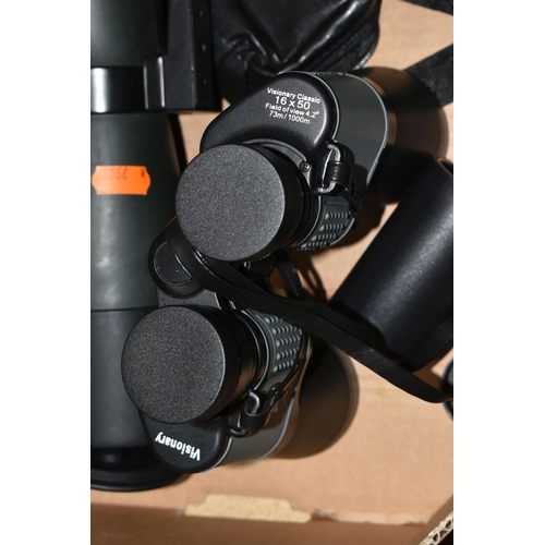 478 - SPOTTING SCOPES AND BINOCULARS ETC, comprising a Celestron 20-60 zoom scope with aluminium case and ... 