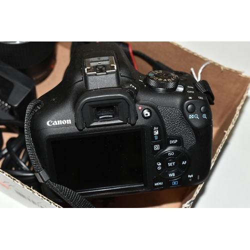 485 - CANON DIGITAL PHOTOGRAPHIC EQUIPMENT, comprising  an EOS 2000D camera body, Canon 18-55 zoom lens, C... 