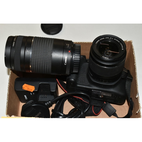 485 - CANON DIGITAL PHOTOGRAPHIC EQUIPMENT, comprising  an EOS 2000D camera body, Canon 18-55 zoom lens, C... 