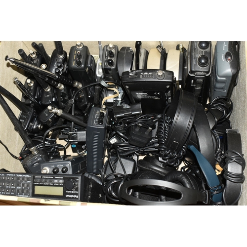 491 - TWO BOXES OF WALKIE TALKIES, RADIOS, CASSETTE RECORDERS, DIGITAL CAMERAS AND OTHER ELECTRONICS, bran... 