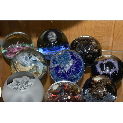 506 - NINE MODERN SCOTTISH GLASS PAPERWEIGHTS AND TWO OTHERS FROM ISLE OF WIGHT AND LANGHAM GLASS, the Sco... 