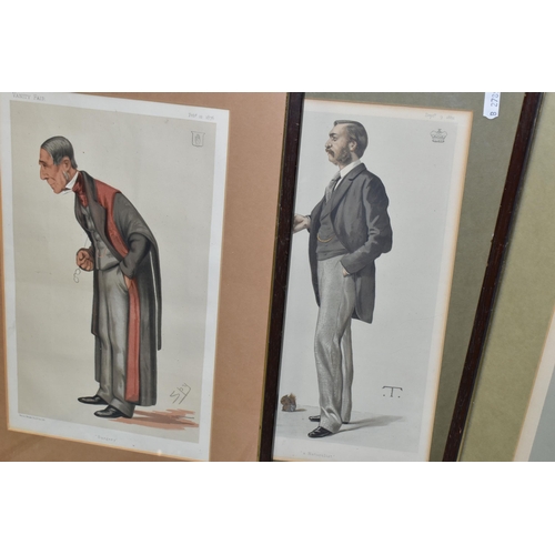 532 - THIRTEEN VANITY FAIR CARICATURE PRINTS, eleven by Spy (Leslie Ward), comprising The Laureate, Under ... 