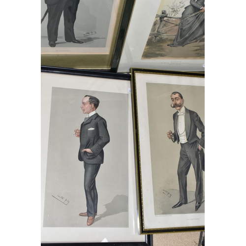 532 - THIRTEEN VANITY FAIR CARICATURE PRINTS, eleven by Spy (Leslie Ward), comprising The Laureate, Under ... 