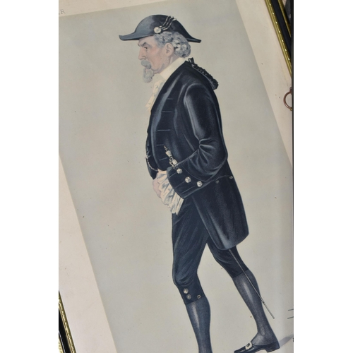 532 - THIRTEEN VANITY FAIR CARICATURE PRINTS, eleven by Spy (Leslie Ward), comprising The Laureate, Under ... 