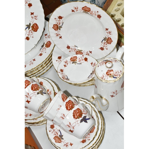 540 - A ROYAL CROWN DERBY 'BALI' PATTERN PART DINNER AND TEA SERVICE, comprising eight dinner plates (mark... 