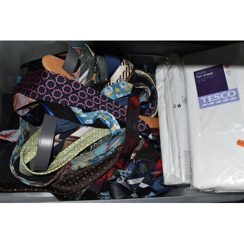 554 - THREE BOXES OF MEN'S SHOES AND ACCESSORIES, to include ten pairs of men's shoes and trainers, maker'... 