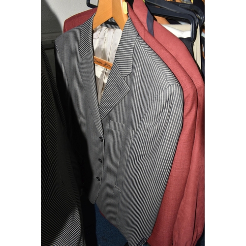 574 - THIRTY ITEMS OF GENTLEMEN'S CLOTHING, comprising a Dak's 'Prince of Wales' check suit, UK size 42S, ... 