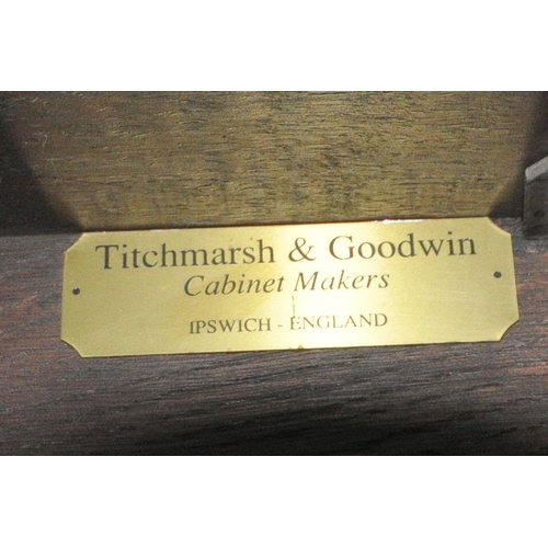 1207 - A TITCHMARSH AND GOODWIN OAK REFECTORY TABLE, om turned and carved bulbous legs, united by a block s... 