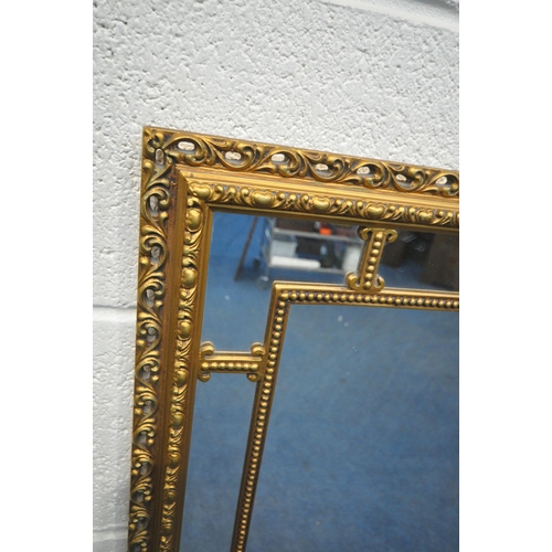 1217 - A SELECTION OF VARIOUS MIRRORS, to include a gilt framed rectangular wall mirror, 83cm x 53cm, a rec... 