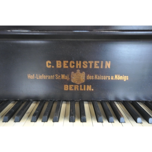 1285 - A LATE VICTORIAN C BECHSTEIN OF BERLIN ROSEWOOD 5FT8 GRAND PIANO, serial number 12090, on octagonal ... 