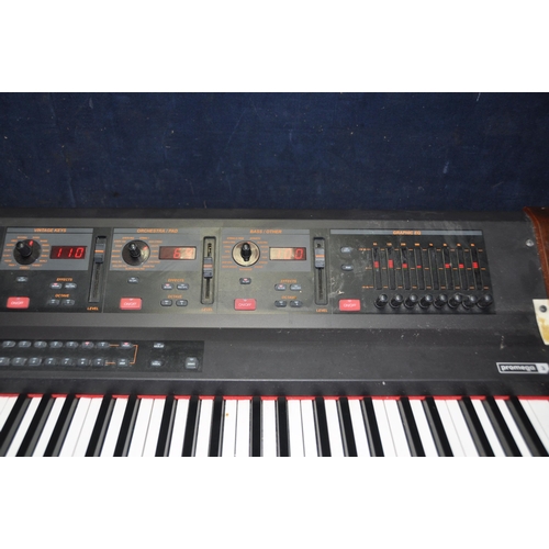 1052 - A VINTAGE GEM PROMEGA 3 DIGITAL KEYBOARD with a General Music pedal set width 135cm (Condition Repor... 