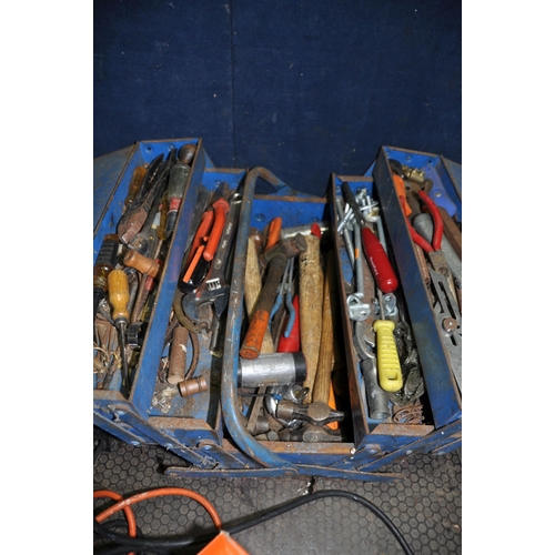 1057 - A COLLECTION HAND AND VINTAGE POWER TOOLS, including spanners, Thor mallets, a Black and Decker dril... 