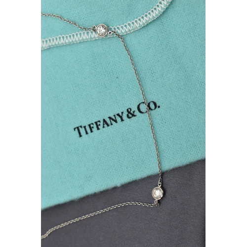 24 - TIFFANY & CO. ELSA PERETTI 'DIAMONDS BY THE YARD' PLATINUM AND DIAMOND NECKLACE, designed as a fine ... 