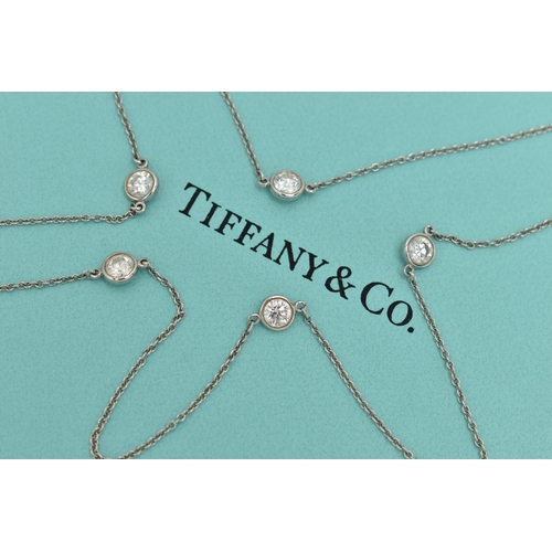 24 - TIFFANY & CO. ELSA PERETTI 'DIAMONDS BY THE YARD' PLATINUM AND DIAMOND NECKLACE, designed as a fine ... 