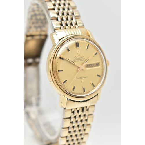 35 - AN 'OMEGA' CONSTELLATION WRISTWATCH, automatic movement, round dial signed 'Omega' automatic chronom... 